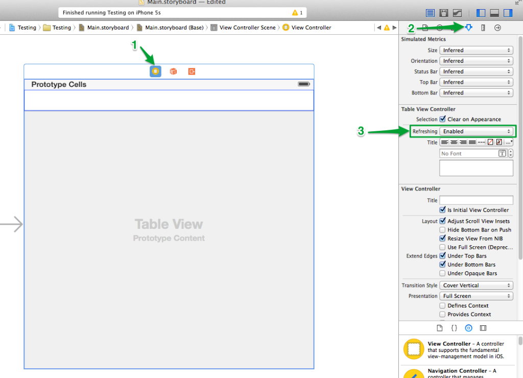 Table View Controller - Enable Refreshing