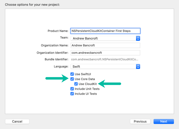 Check Use Core Data + CloudKit