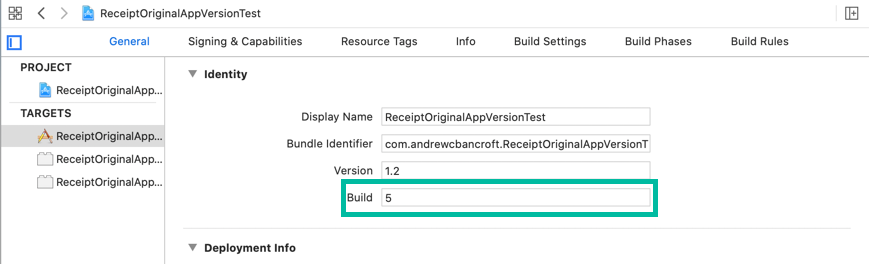 Xcode Project Build Field 1.2.5