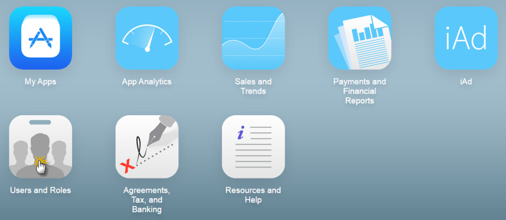 iTunes Connect - Users and Roles